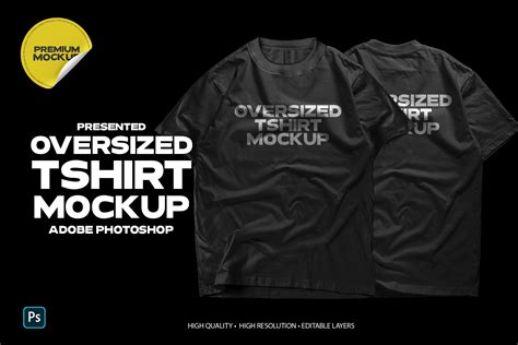 3d oversized t shirt mockup free.